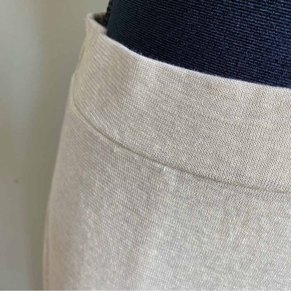 Prana Tidal Wave skirt / pull-on high-low mock wrap skirt / sandwashed beige - Picture 7 of 13